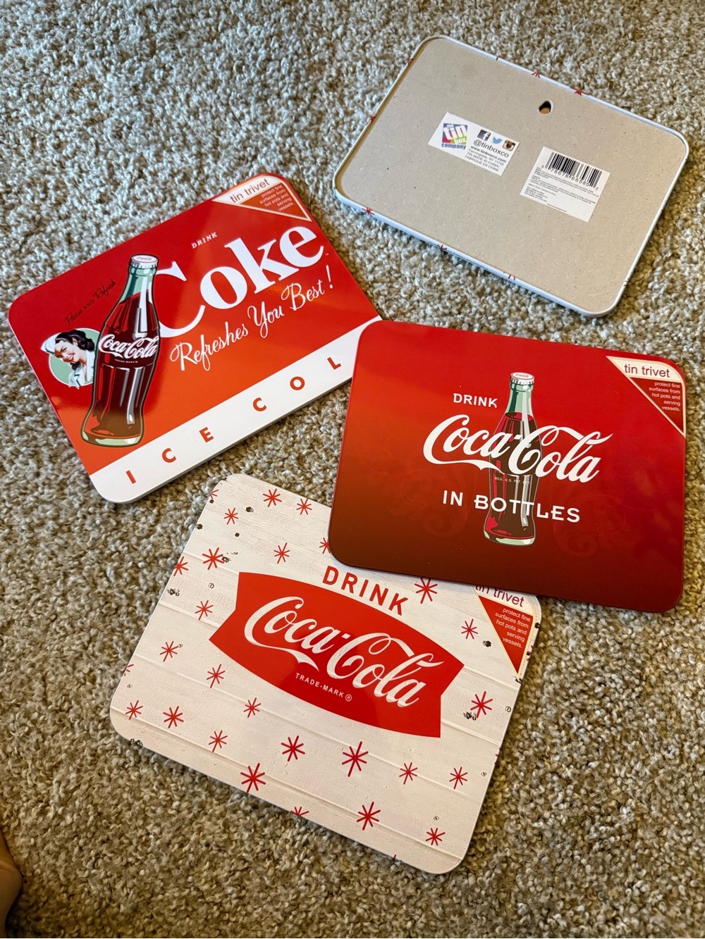 Coca Cola Red and White Retro Bottle Trivet or Home Decor Sign - Metal You Pick!